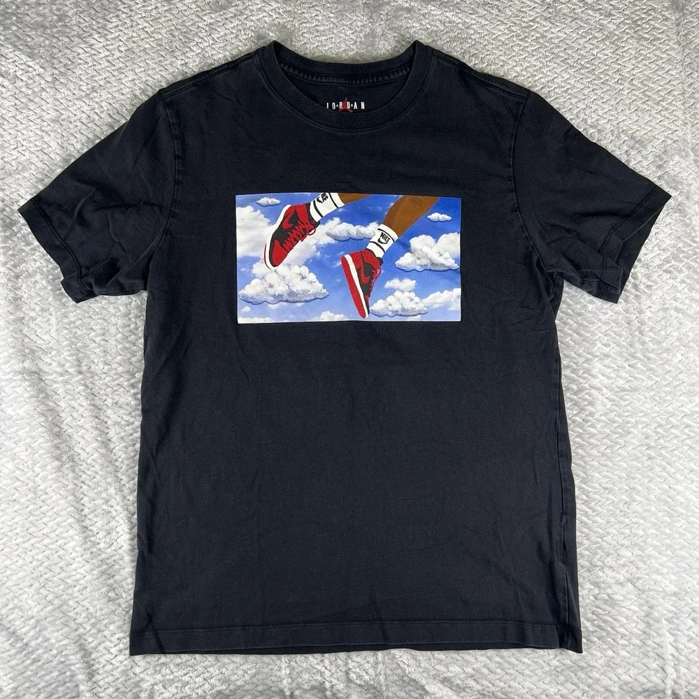 Jordan Brand Air Jordan 1 Sky High Graphic T Shirt Mens Large Black Sneaker Tee